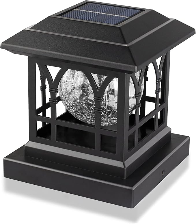 Solar Post Cap Lights, Warm White Waterproof
