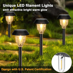 6-Pack Solar Path Lights, Outdoor Walkway LED