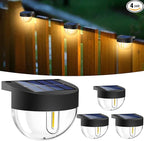 Solar Gutter Lights 4-Pack, Waterproof LED