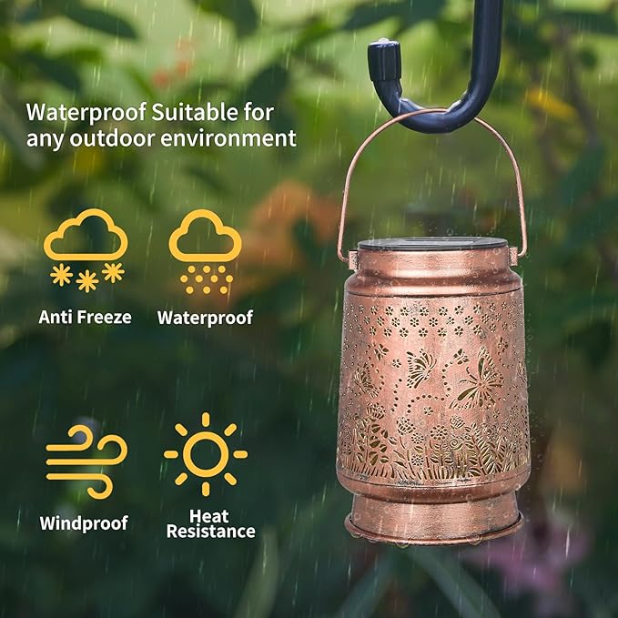 Butterfly Solar Hanging Lanterns, Decorative Patio Decor