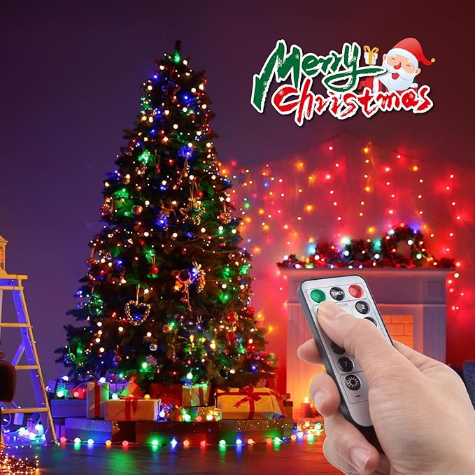 60 LED Christmas Twinkle Lights, Waterproof for Patio