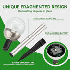 6-Pack IP66 Solar Landscape Lights for Walkway