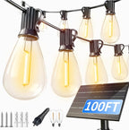 Outdoor String Lights, 100ft Waterproof LED