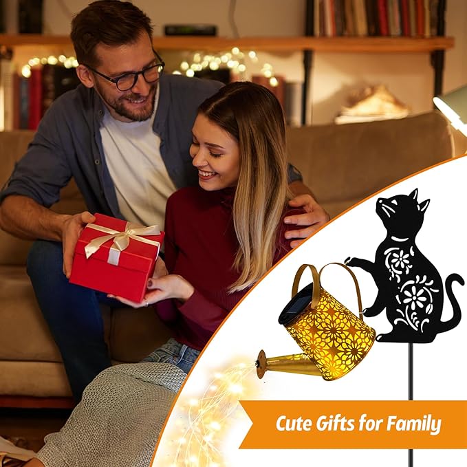 Cat Solar Lawn Figurine Light, Waterproof