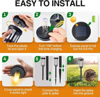 8-Pack Solar Path Lights, Outdoor Yard LED