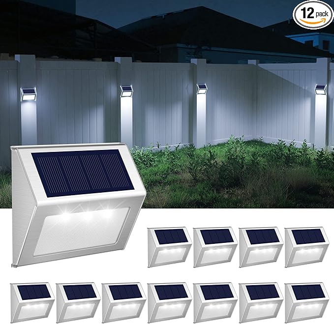Sleek Solar Yard Lights 12-Pack, LED