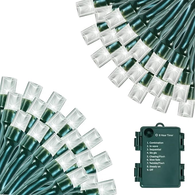 Christmas Fairy Lights, 33ft 100 LED Battery Twinkle Lights