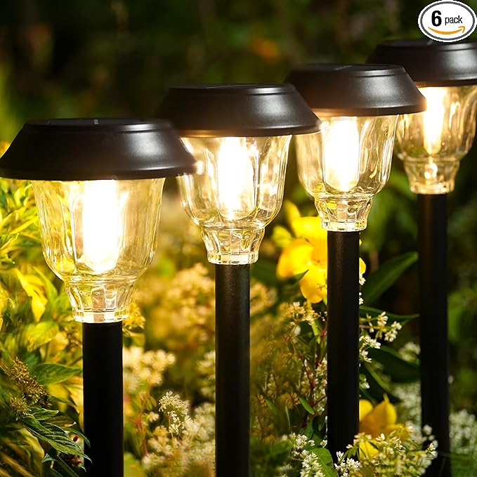 6-Pack Solar Landscape Lights for Garden
