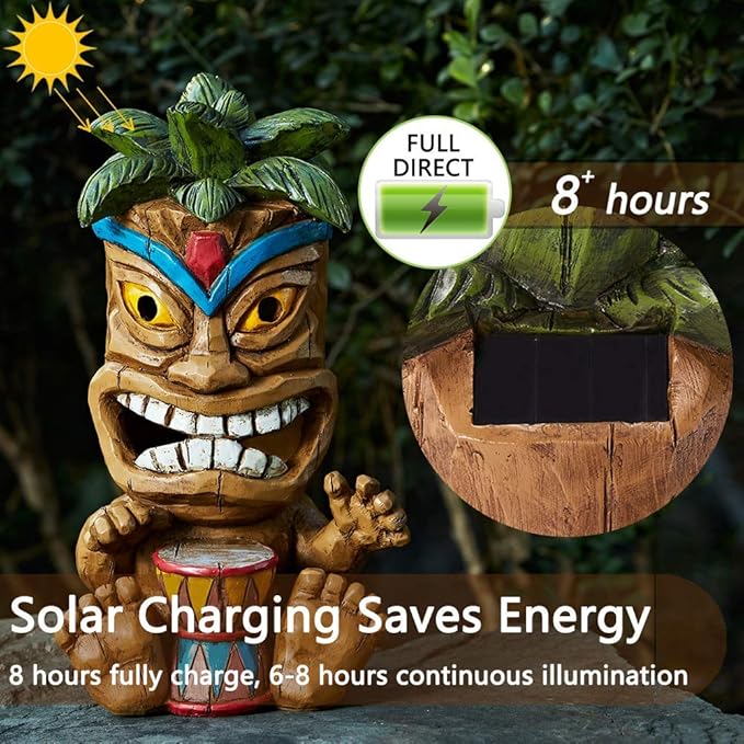 Solar Garden Statue Light 10.43", Yard Decor