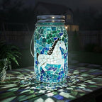 Rustic Mosaic Solar Lanterns for Patio, Waterproof LED