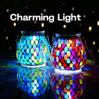 Mosaic Solar Porch Lanterns, Classic Waterproof LED