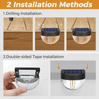 8-Pack Solar Deck Lights, Warm White Waterproof LED