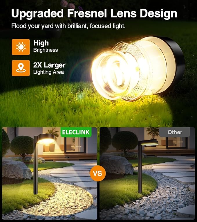 4-Pack Solar Path Lights, Outdoor Garden LED