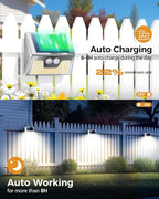 Solar Yard Motion Sensor Step Lights, Cold White Waterproof