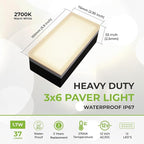 Warm White In-Ground Solar Lights, Flat LED Walkway