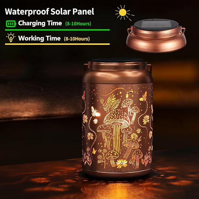 Bee Solar Lantern Set, Elegant Outdoor Lighting