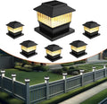 Solar Post Cap Lights 6-Pack, Waterproof LED