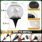 6-Pack Solar Pathway Lights, Waterproof LED Garden Lights