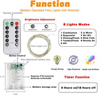 4-Pack Christmas String Lights, 60 LED Waterproof Twinkle Lights