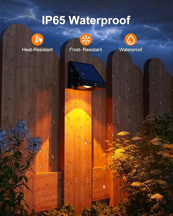 8-Pack Solar Deck Step Lights, Waterproof
