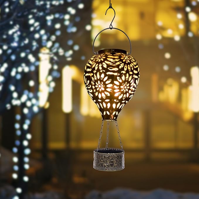 Charming Garden Solar Lanterns for Yard, Waterproof LED