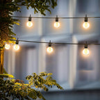 Outdoor Globe Café String Lights, 100ft LED Bulbs