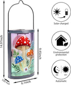 Mushroom Solar Lantern Set, Elegant Patio Lighting