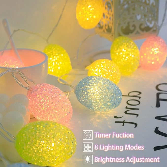 Outdoor String Lights, 7ft Waterproof LED
