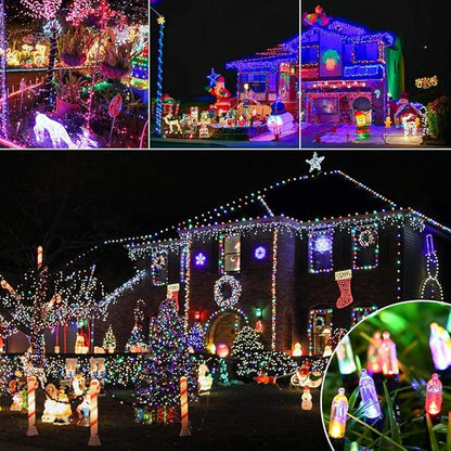 Jnaurb Battery Christmas Lights, 33ft 100 LED Christmas Decorative Lights with 8 Modes & Timer, Waterproof Battery Operated Fairy Light for Party, Patio, Xmas Tree Decorations(Multicolor)