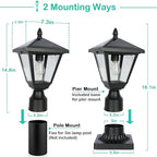 Solar Post Cap Lights, Warm White Waterproof