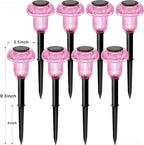 8-Pack Solar Path Lights, Outdoor Driveway LED