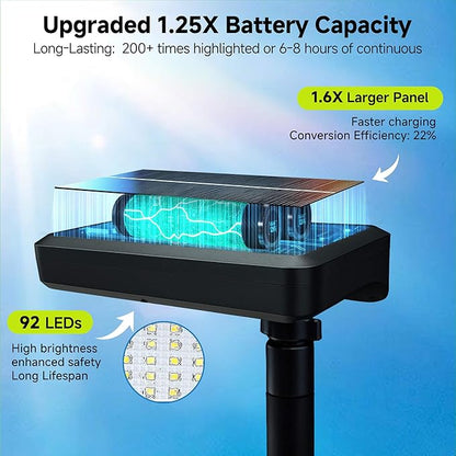 Solar Motion Sensor Lights Outdoor Pathway, Warm & Daylight 3000k/5000k/7000k Path Light IP65 Waterproof, 3 Modes Black Walkway Lighting with Remote Control for Driveway Garden (8 Pack)