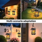 2-Pack Garden Solar Lanterns, Waterproof LED Garden Lights