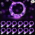 12-Pack 20 LED Christmas Twinkle Lights, 7ft Waterproof for Yard