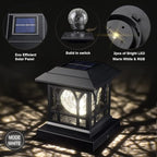 Solar Post Cap Lights, Warm White Waterproof