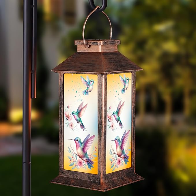 Solar Hanging Lanterns, Bronze, 3 LED, Waterproof, Perfect for Garden Decor, Outdoor Gatherings, and Gifting