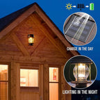 Solar Backyard Lanterns 2-Pack, Porch Hanging LED Decor