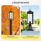 Pole Lantern with Planter, Solar Outdoor