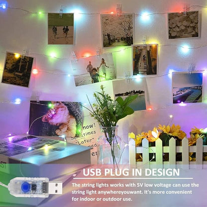 Christmas String Lights, 33ft Waterproof Twinkle Lights