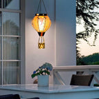 Rustic Hanging Solar Lanterns for Outdoor, Waterproof LED