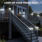 Solar Patio Post Lights, Outdoor LED Caps