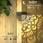 6-Pack Solar Stair Lights, Black LED