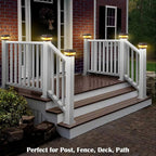 Solar Post Cap Lights 2-Pack, Waterproof LED