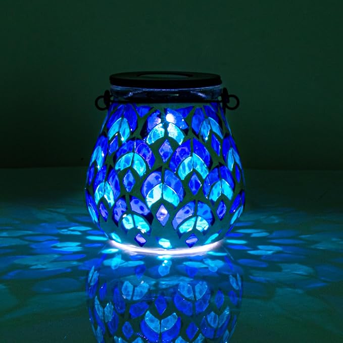Mosaic Solar Lantern Set, Classic Porch Lighting