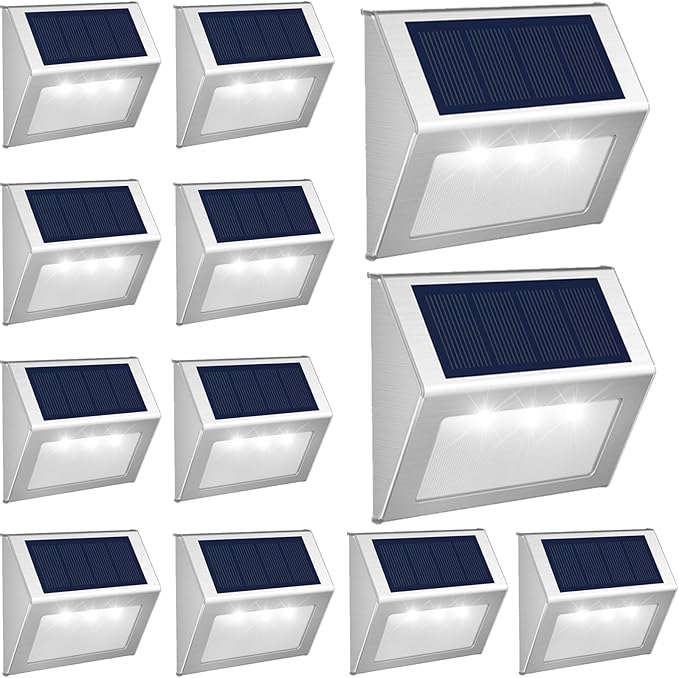 Sleek Solar Yard Lights 12-Pack, LED