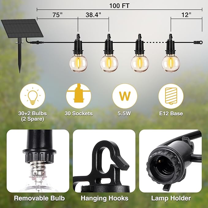 32 LED Christmas Fairy Lights, Remote & Timer Waterproof