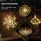 Firework Fairy Lights 5-Pack, 200 LED Starburst