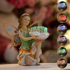 Solar Garden Statue Light 9.45", Yard Decor
