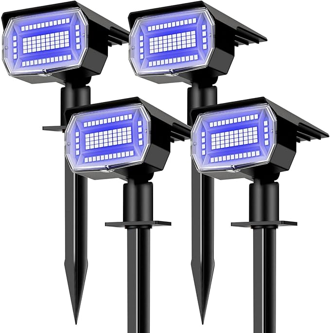 Solar Yard Spotlights 4-Pack, LED