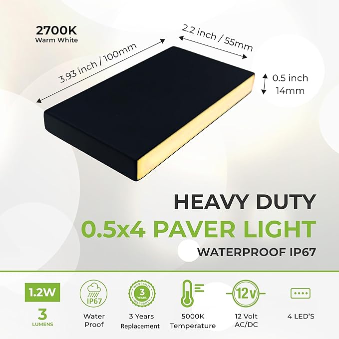 Warm White Solar Path Lights, Outdoor Walkway LED